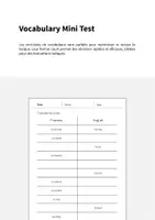 Aperçu - Tests - Farm / Ferme: Vocabulary Mini Test (Test pour le cours d'anglais) - Page 1