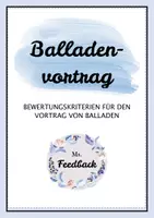 Vorschau - Lehrpläne/Lehrermaterial - Bewertungskriterien für den Vortrag von Balladen - Deckblatt