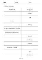 Aperçu - Tests - Farm / Ferme: Vocabulary Mini Test (Test pour le cours d'anglais) - Page 3