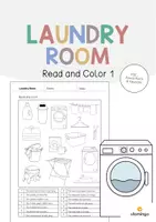 Aperçu - Cartes d'exercices - Laundry Room / Buanderie: Read and Color 1 (Fiche d'exercices d'anglais) - Page de couverture