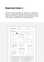 Aperçu - Cartes d'exercices - Laundry Room / Buanderie: Read and Color 1 (Fiche d'exercices d'anglais) - Page 1