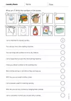 Aperçu - Cartes d'exercices - Laundry Room / Buanderie: What am I? - Worksheet (Fiche d'exercices d'anglais) - Page 2