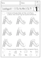 Vorschau - Arbeitsblätter - Arbeitsblätter - Leseteppich - Ll Oo Aa Mm Ii Ss Tt - passend zu Einsterns Schwester Lola - Seite 3