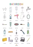 Aperçu - Affichage - Bathroom / Salle de bain: Vocabulary Poster (Affiche pour le cours d'anglais) - Page 3