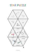 Aperçu - Jeux - Bathroom / Salle de bain: Star Puzzle (Jeu pour le cours d'anglais) - Page 2