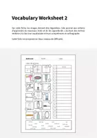 Aperçu - Fiches - Bathroom / Salle de bain: Vocabulary Worksheet 2 (Fiche d'exercices d'anglais) - Page 1