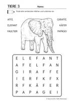 Vorschau - Arbeitsblätter - Buchstabengitter Tiere 3 / Kl. 1./2. - Deckblatt