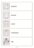 Aperçu - Jeux - Bathroom / Salle de bain: Running Dictation (Dictée en mouvement pour le cours d'anglais) - Page 2