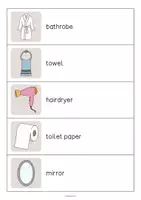 Aperçu - Jeux - Bathroom / Salle de bain: Running Dictation (Dictée en mouvement pour le cours d'anglais) - Page 3