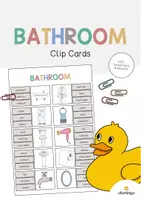 Aperçu - Cartes / Images - Bathroom / Salle de bain: Clip Cards (Cartes à pince pour le cours d'anglais) - Page de couverture