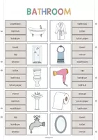 Aperçu - Cartes / Images - Bathroom / Salle de bain: Clip Cards (Cartes à pince pour le cours d'anglais) - Page 2