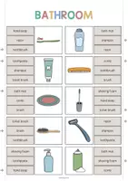 Aperçu - Cartes / Images - Bathroom / Salle de bain: Clip Cards (Cartes à pince pour le cours d'anglais) - Page 3