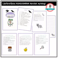 förhandsvisning - Nordisk mytologi - arbetshäfte / läsförståelse - försättsblad