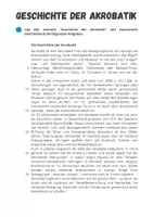 Vorschau - Arbeitsblätter - Akrobatik⎮Sachtext zur Geschichte mit Aufgaben und Lösungen - Seite 1