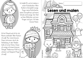 Vorschau - Arbeitsblätter - Leseheft | Leseverstehen | Halloween - Seite 1