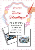 Vorschau - Arbeitsblätter - Wir basteln eine Fotocollage für die Sommerferien – Kreative Vorlagen für Klasse 8–9 - Deckblatt