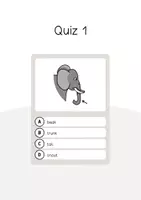 Aperçu - Jeux - Animal Body Parts / Parties du corps des animaux: Vocabulary Quiz (Jeu de questions pour le cours d'anglais) - Page 3