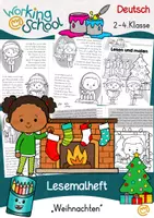 Vorschau - Arbeitsblätter - Weihnachten | Lesen und malen - Deckblatt