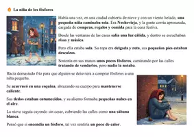 Vista previa - Manualidades / Dibujos para colorear - Leo y coloreo el cuento La niña de los fósforos - página 2