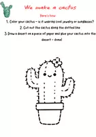 Vorschau - Arbeitsblätter - WORKSHEET: Summer Desert Cactus Craft – Cut, Color & Create (Grades 1–4) - Seite 2