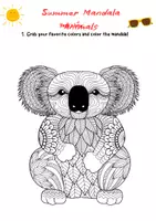 Vorschau - Arbeitsblätter - WORKBOOK: Create Summer Mandala Animals – Patterns & Color Fun (Grades 5–7) - Seite 3