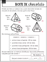 Aperçu - Feuilles d'exercices - Situation d'application - Boite de chocolats 5e - Page 3