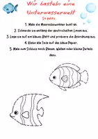 Vorschau - Arbeitsblätter - Wir basteln eine Unterwasserwelt – Bastelvorlage und Schablonen für Klasse 1–4 - Seite 2