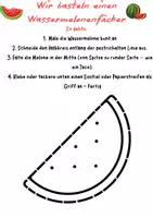 Vorschau - Arbeitsblätter - Wir basteln einen Melonen-Fächer – Bastelvorlage für Klasse 1–4 - Seite 3