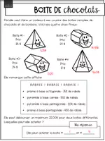 Aperçu - Feuilles d'exercices - Situation d'application - Boite de chocolats 6e - Page 3