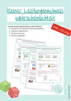 Vorschau - Test - Wahrscheinlichkeit Mathe 8 Probe MIttelschule - Deckblatt
