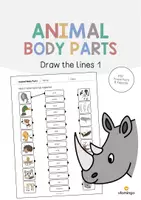 Aperçu - Cartes d'exercices - Animal Body Parts / Parties du corps des animaux: Draw the lines 1 (Fiche d'exercices d'anglais) - Page de couverture