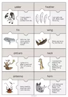 Aperçu - Jeux - Animal Body Parts / Parties du corps des animaux: Puzzle (Puzzle pour le cours d'anglais) - Page 3