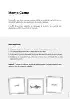 Aperçu - Jeux - In the Sea / Dans la mer: Memo Game (Jeu pour le cours d'anglais) - Page 1