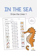 Aperçu - Cartes d'exercices - In the Sea / Dans la mer: Draw the lines 1 (Fiche d'exercices d'anglais) - Page de couverture