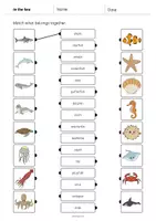 Aperçu - Cartes d'exercices - In the Sea / Dans la mer: Draw the lines 1 (Fiche d'exercices d'anglais) - Page 2