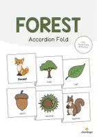 Aperçu - Fiches - Forest / Forêt: Accordion Fold (Jeu pour le cours d'anglais) - Page de couverture