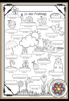 Vorschau - Arbeitsblätter - Frühling - Bildwörterbuch - Deckblatt