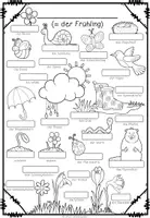 Vorschau - Arbeitsblätter - Frühling - Bildwörterbuch - Seite 1