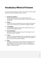 Aperçu - Jeux - Forest / Forêt: Vocabulary Wheel of Fortune (Roue de la chance pour le cours d'anglais) - Page 1