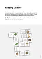 Aperçu - Jeux - Forest / Forêt: Reading Domino (Jeu pour le cours d'anglais) - Page 1