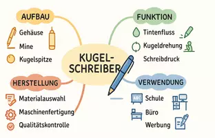 Vorschau - Arbeitsblätter - Arbeitsblätter zum Thema "Kugelschreiber" + Lösung & MP3 + Mindmap + Infografik - Seite 2