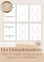 Vorschau - Arbeitsblätter - Einmaleins mit der Einmaleinsuhr / dem Einmaleinsstern - Deckblatt