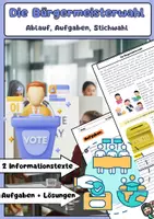 Vorschau - Arbeitsblätter - Die Bürgermeisterwahl: Ablauf und Stichwahl - Deckblatt