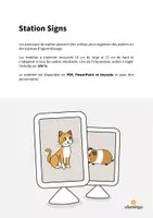 Aperçu - Affichage - Pets / Animaux de compagnie: Station Signs (Cartes de travail en atelier) - Page 1