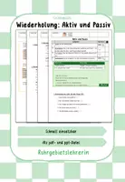 Vorschau - Arbeitsblätter - Aktiv Passiv Grammatik Übungen - Deckblatt