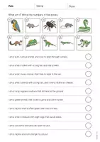 Aperçu - Cartes d'exercices - Pets / Animaux de compagnie: What am I? - Worksheet (Fiche d'exercices d'anglais) - Page 3