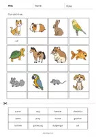 Aperçu - Matériel pour travaux manuels / dessin - Pets / Animaux de compagnie: Cut and Glue (Fiche d'exercices d'anglais) - Page 2
