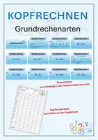 Vorschau - Arbeitsblätter - Kopfrechnen Grundrechenarten Präsentation - Deckblatt