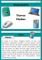 Aperçu - Texte - Medien Wissenskartei deutsch - fichier de connaissances, texte de lecture médias allemand - Page 1