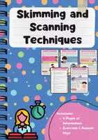 Vorschau - Arbeitsblätter - Lesetechniken Englisch: Skimming und Scanning Übungen - Deckblatt